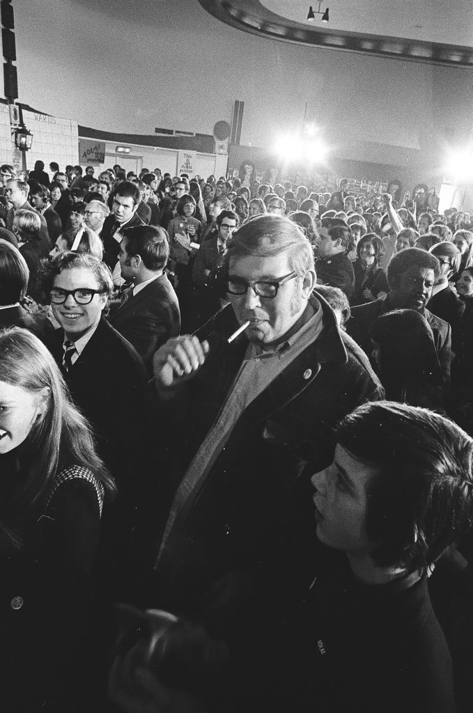Adlai Stevenson III and others at the Sherman House Hotel on election night - Chicago Sun-Times