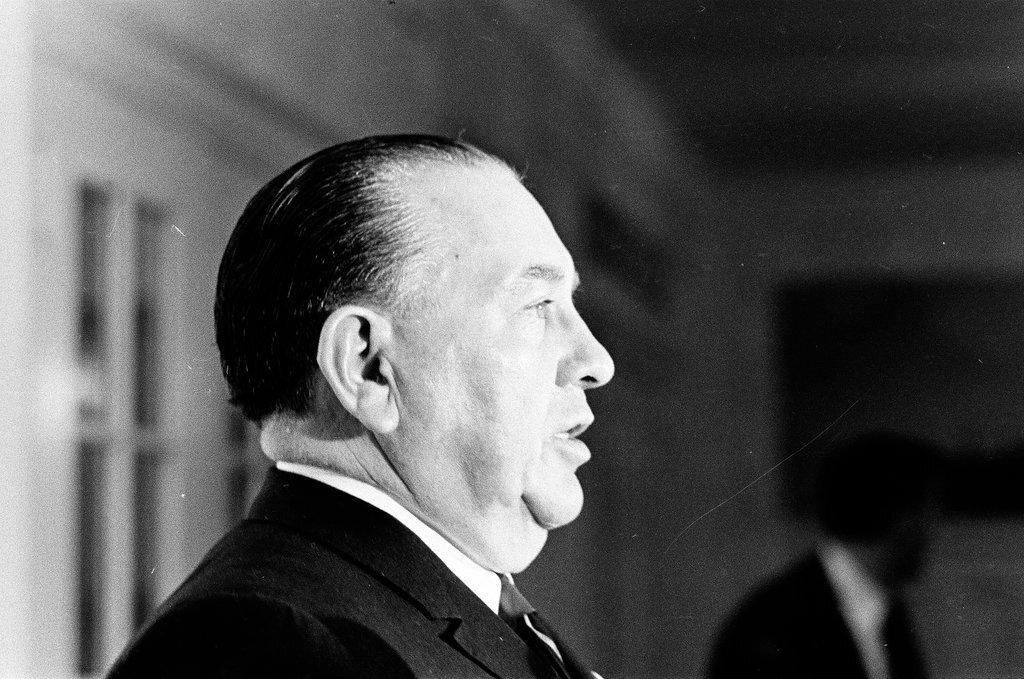 Mayor Richard J. Daley with candidates on election night - Chicago Sun-Times