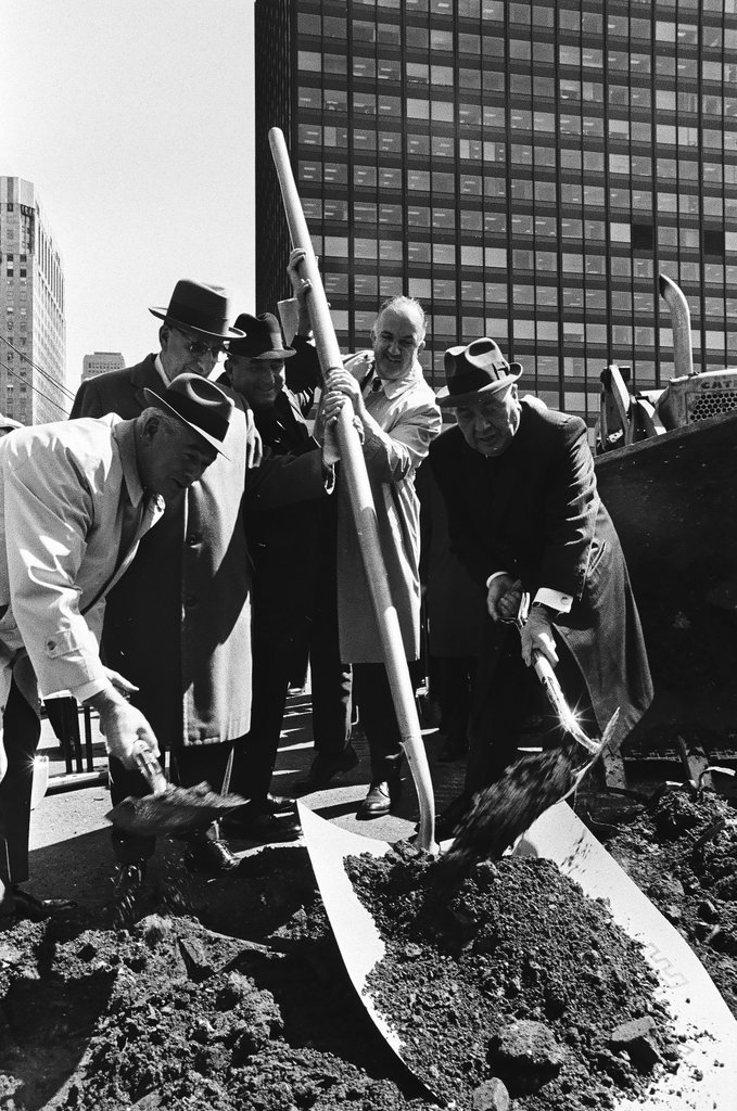Ground breaking ceremony for communications center funded by AT&T and Illinois Bell Telephone - Chicago Sun-Times
