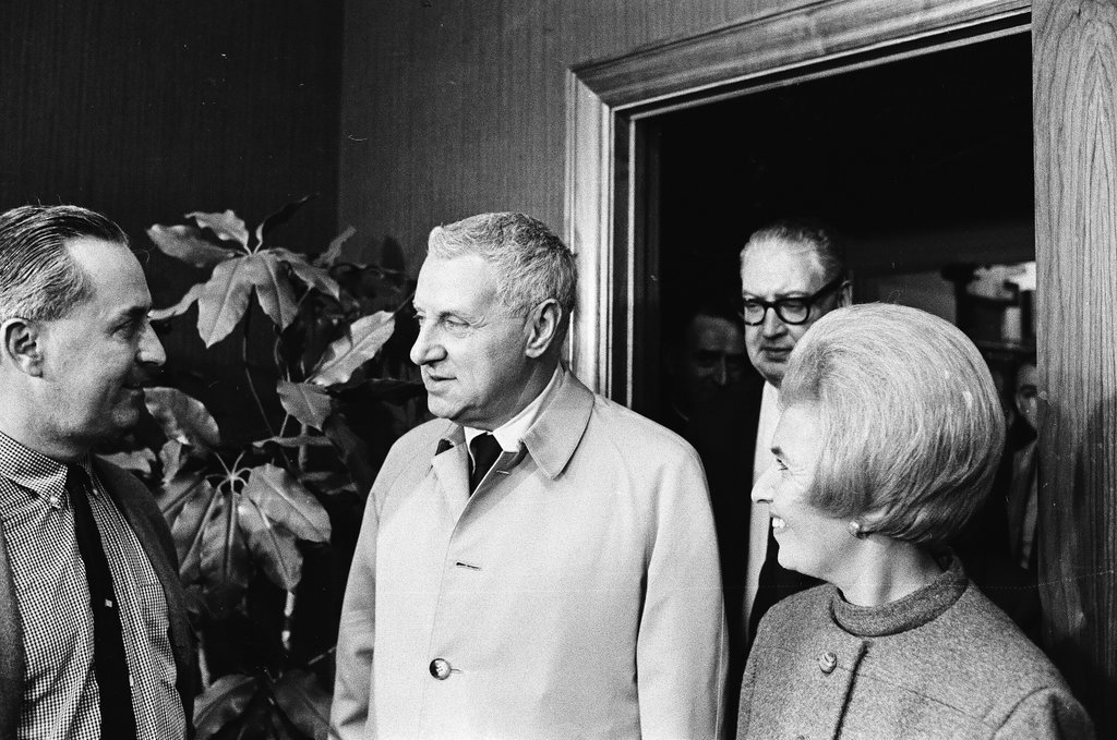 Mayor Richard J. Daley with candidates on election night - Chicago Sun-Times