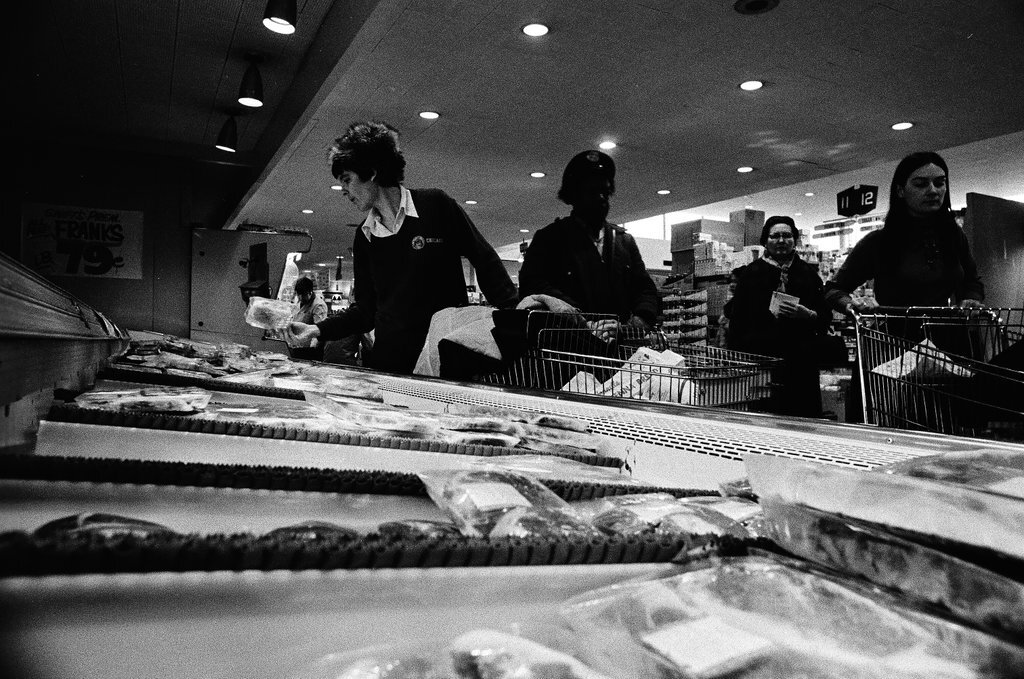 Customers at the Hyde Park Co-Op meat counter - Chicago Sun-Times