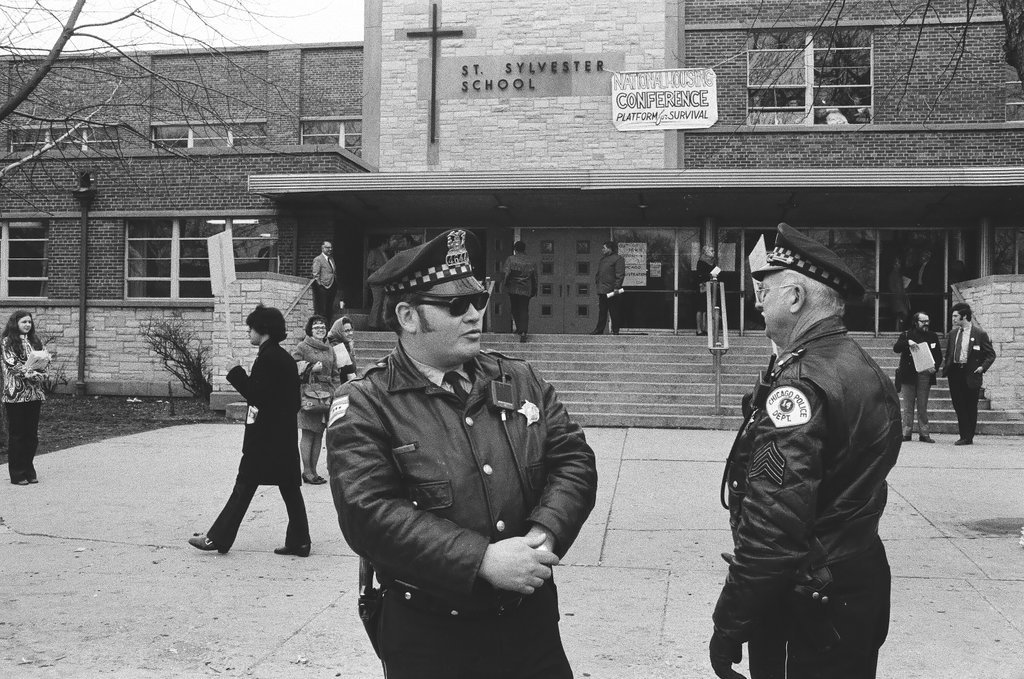 Protest at National Housing Conference in Palmer Square - Chicago Sun-Times