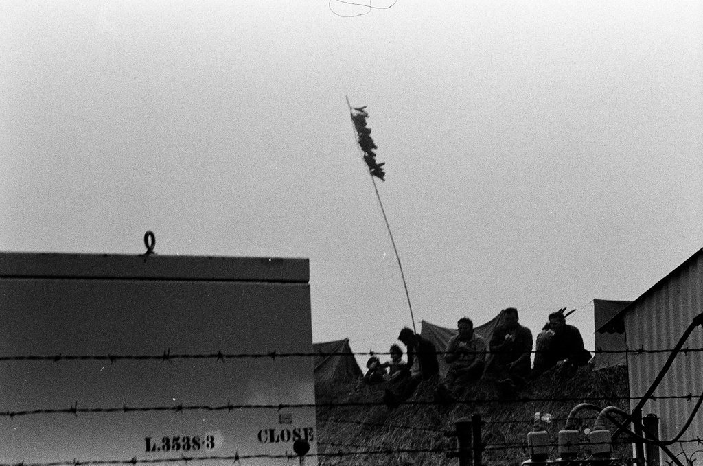 Native Americans occupy former missile base - Don Bierman for Chicago Sun-Times