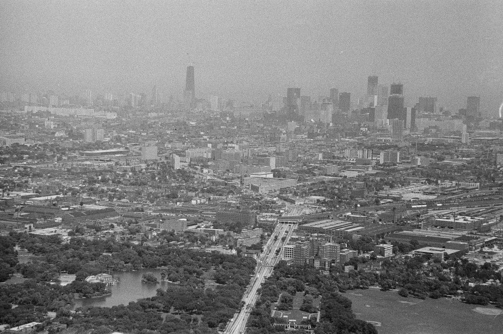 Aerial shots of the city taken from Goodyear Blimp - Howard Lyon for Chicago Sun-Times