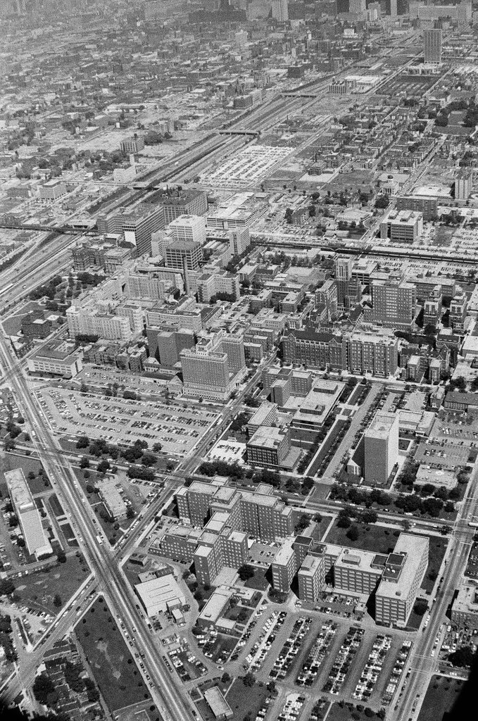 Aerial shots of the city taken from Goodyear Blimp - Howard Lyon for Chicago Sun-Times