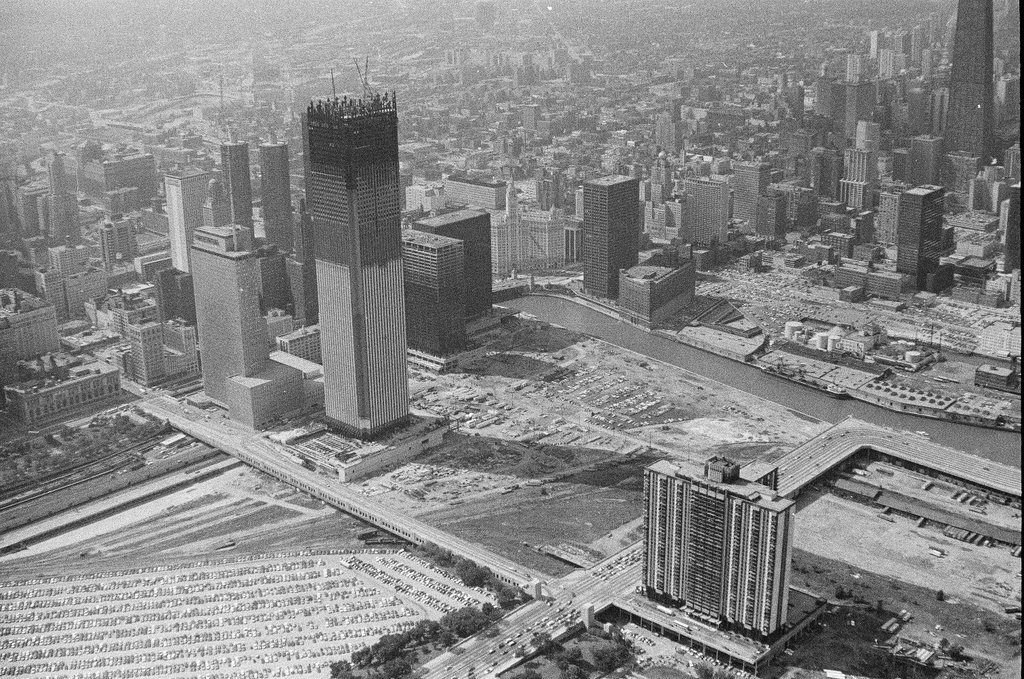 Aerial shots of the city taken from Goodyear Blimp - Howard Lyon for Chicago Sun-Times
