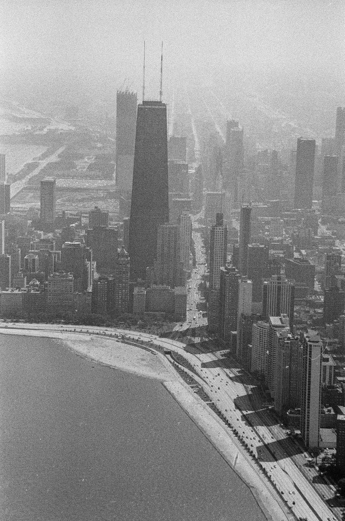 Aerial shots of the city taken from Goodyear Blimp - Howard Lyon for Chicago Sun-Times