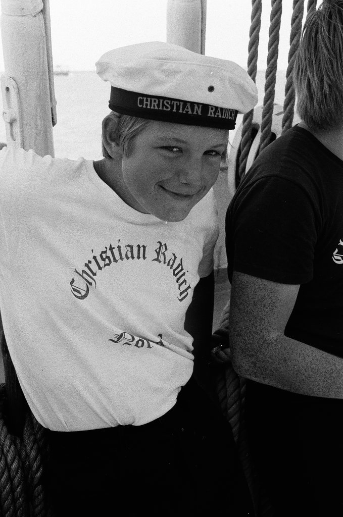 Crew of Christian Radich ship on deck - Chicago Sun-Times