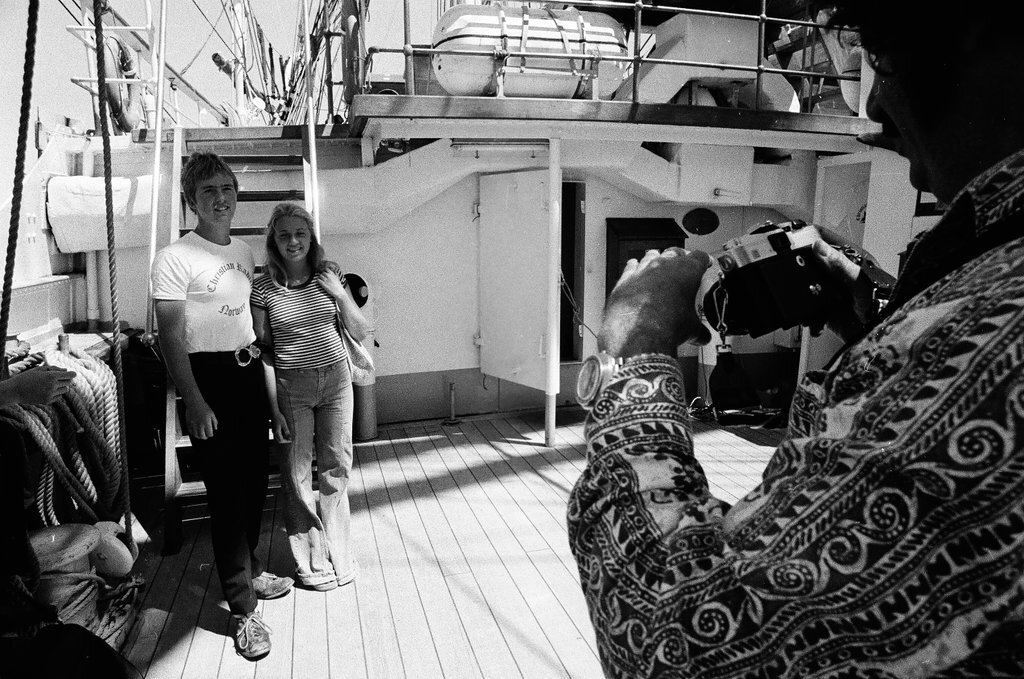 Crew of Christian Radich ship on deck - Chicago Sun-Times