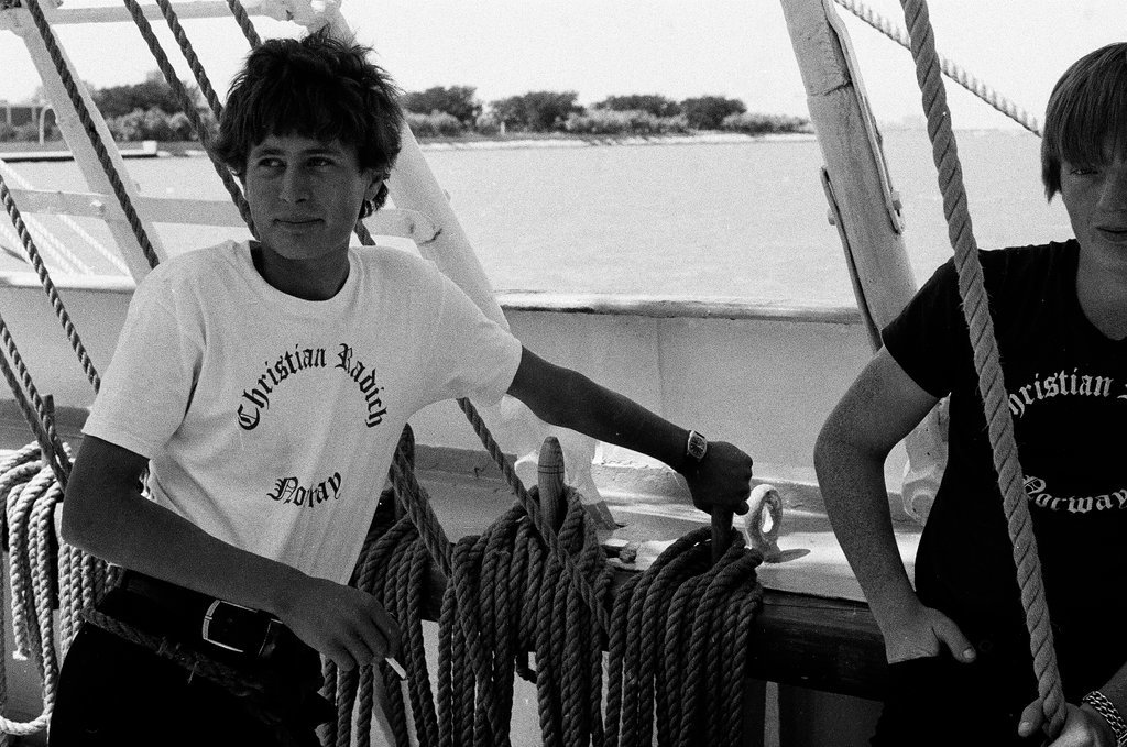Crew of Christian Radich ship on deck - Chicago Sun-Times