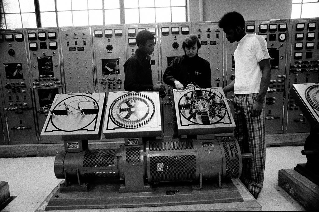 Students at work at Westinghouse Area Vocational High School - Chicago Sun-Times
