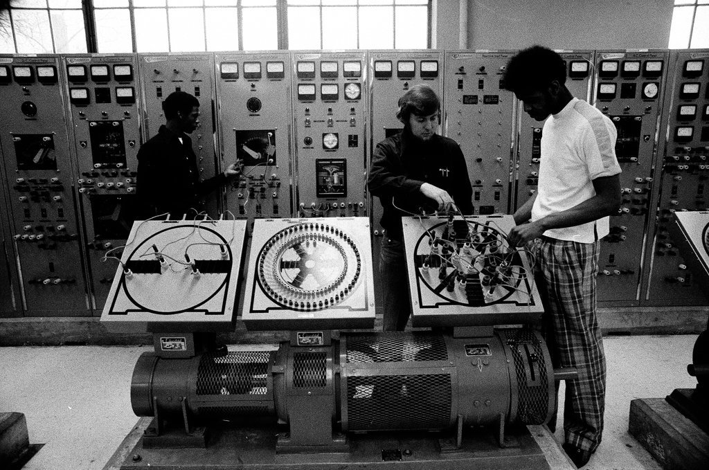 Students at work at Westinghouse Area Vocational High School - Chicago Sun-Times