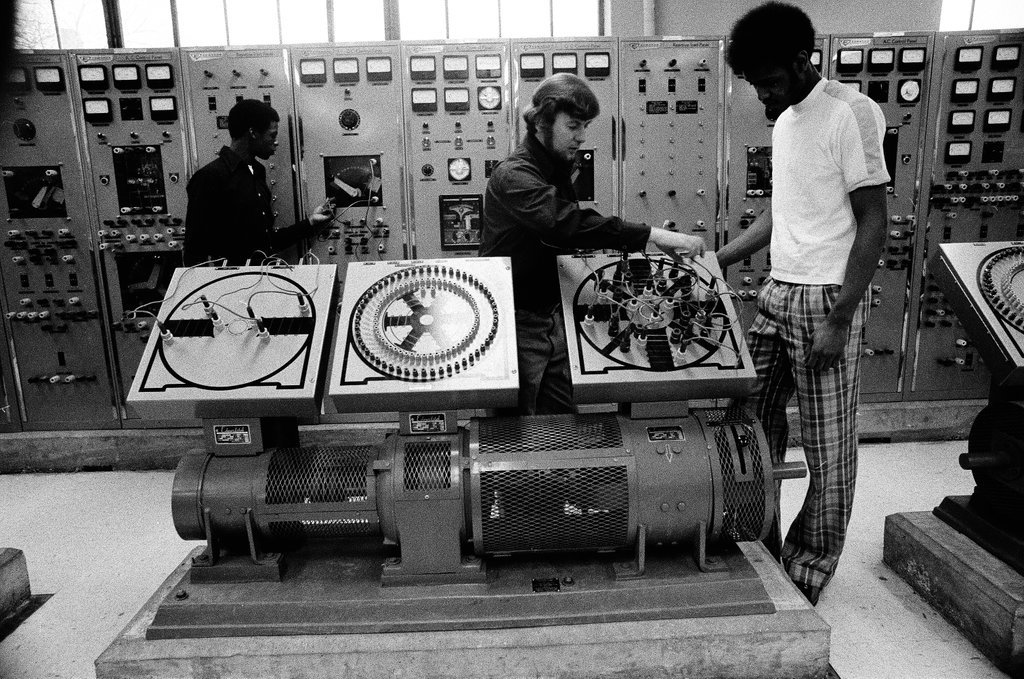 Students at work at Westinghouse Area Vocational High School - Chicago Sun-Times