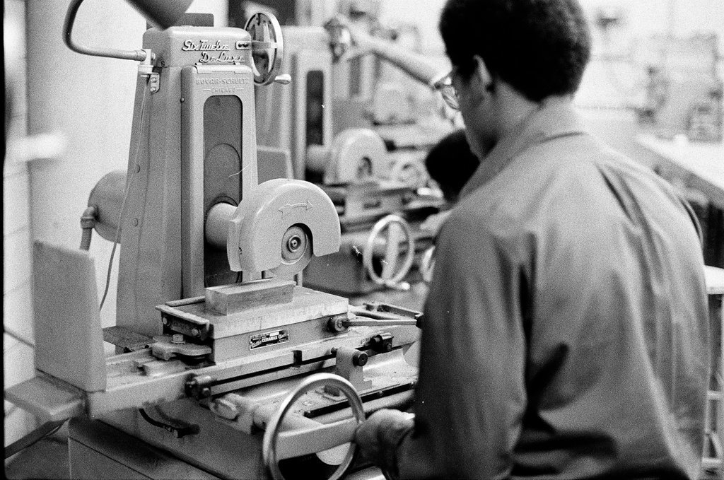 Students at work at Westinghouse Area Vocational High School - Chicago Sun-Times