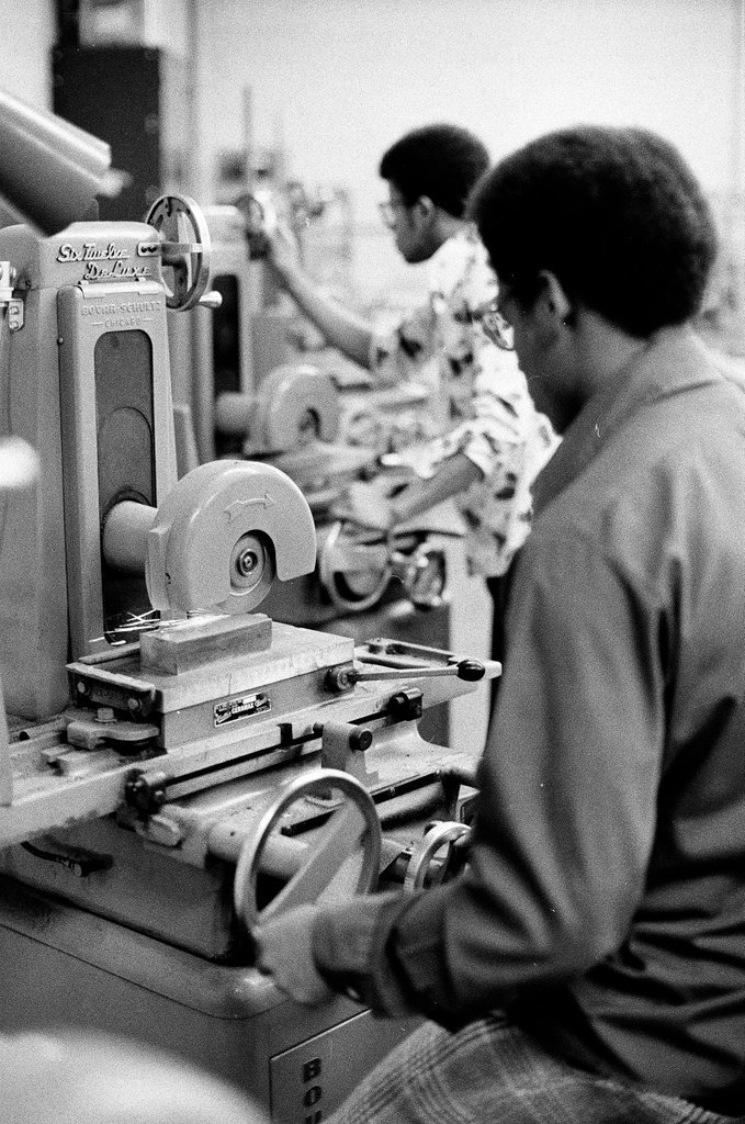 Students at work at Westinghouse Area Vocational High School - Chicago Sun-Times