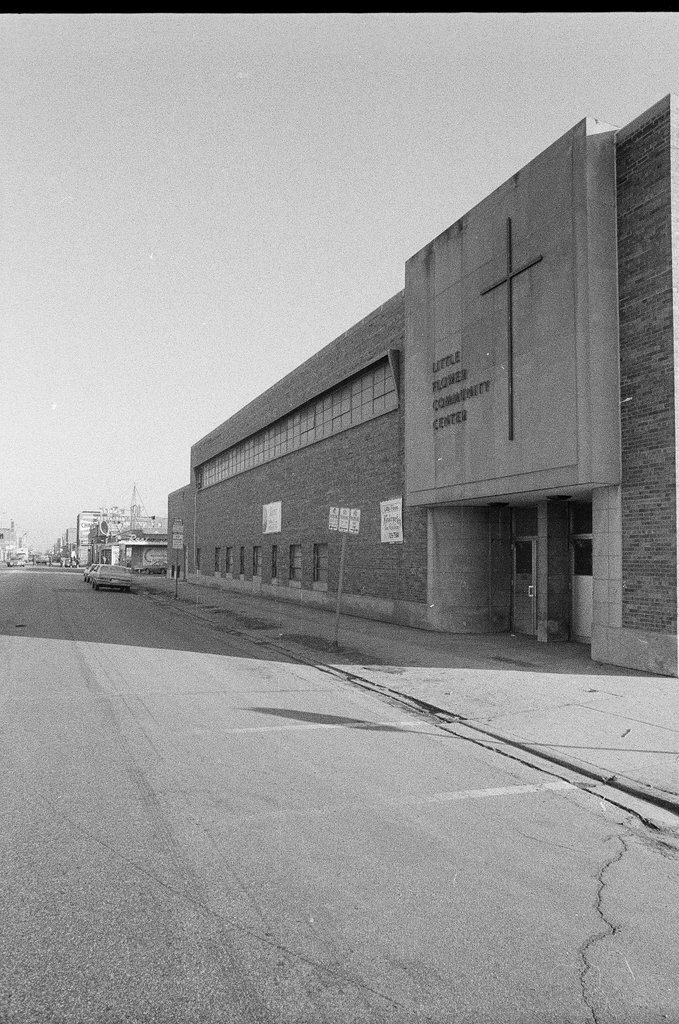 Exterior of vacant Little Flower High School - Chicago Sun-Times