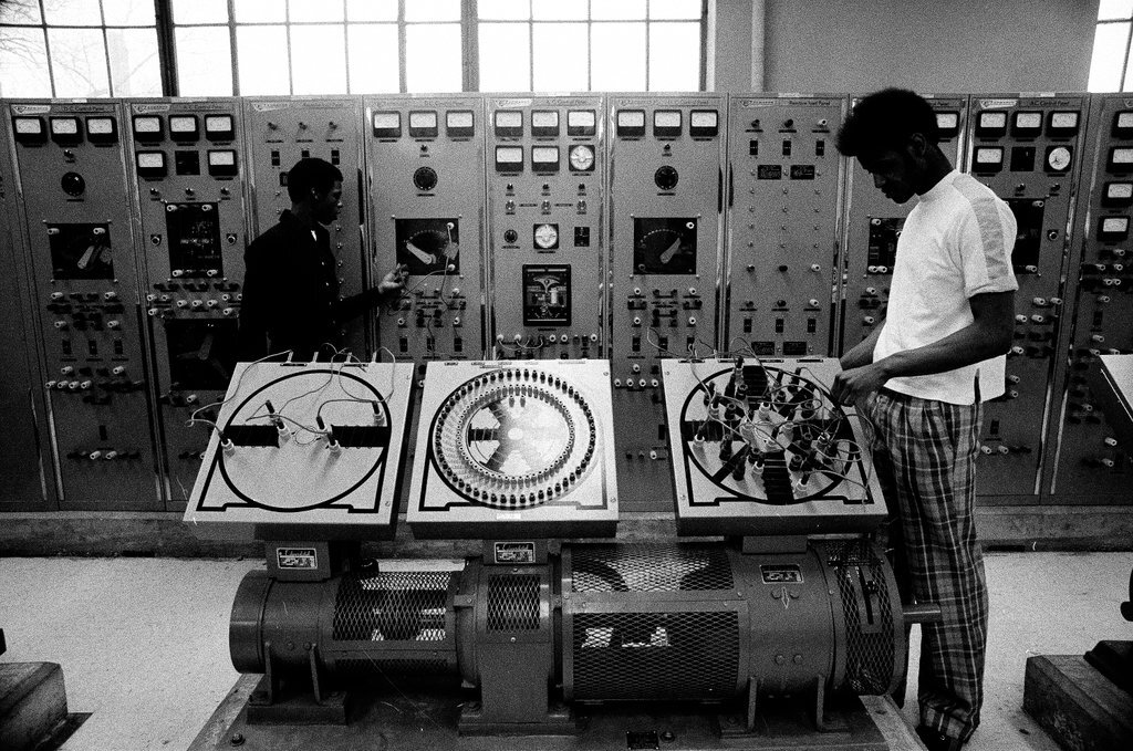 Students at work at Westinghouse Area Vocational High School - Chicago Sun-Times