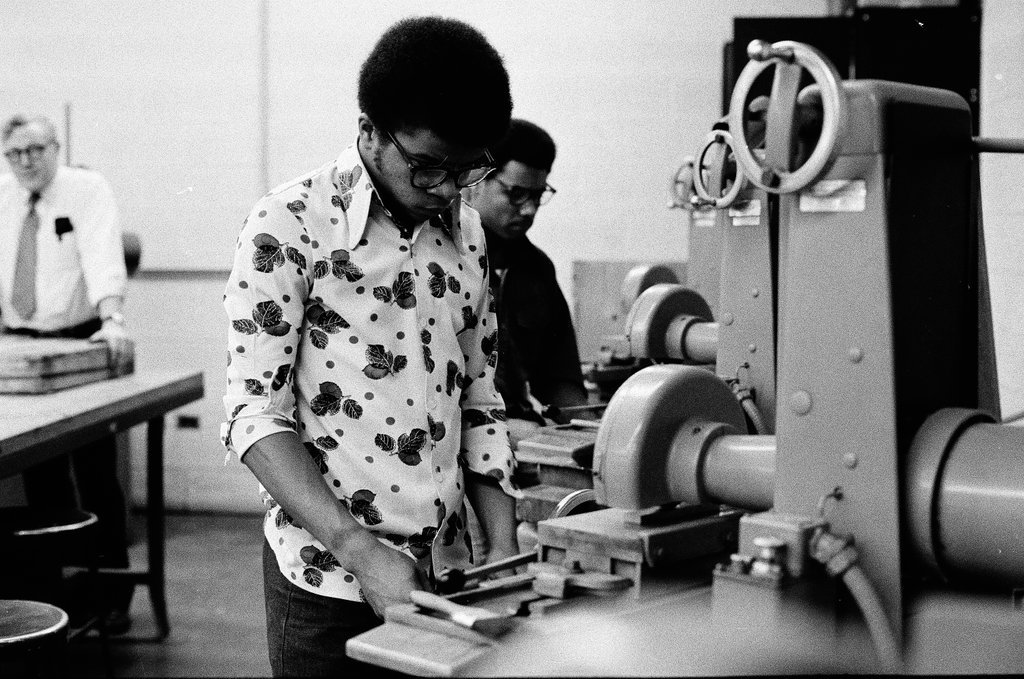 Students at work at Westinghouse Area Vocational High School - Chicago Sun-Times