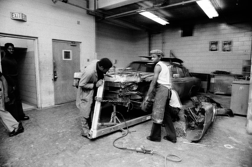 Students at work at Westinghouse Area Vocational High School - Chicago Sun-Times