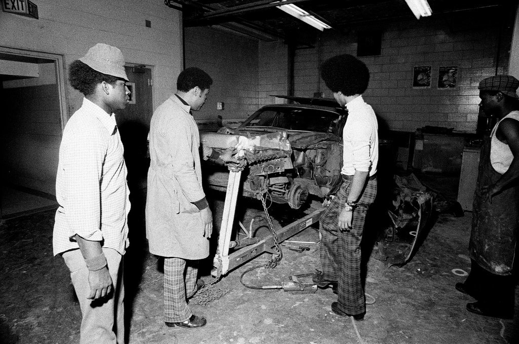 Students at work at Westinghouse Area Vocational High School - Chicago Sun-Times