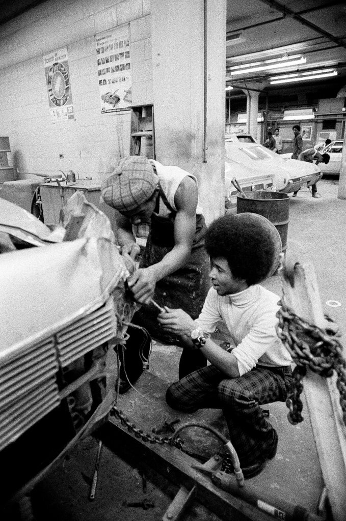 Students at work at Westinghouse Area Vocational High School - Chicago Sun-Times