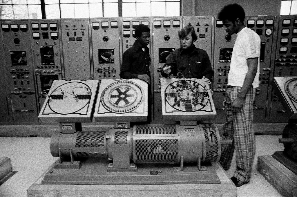 Students at work at Westinghouse Area Vocational High School - Chicago Sun-Times