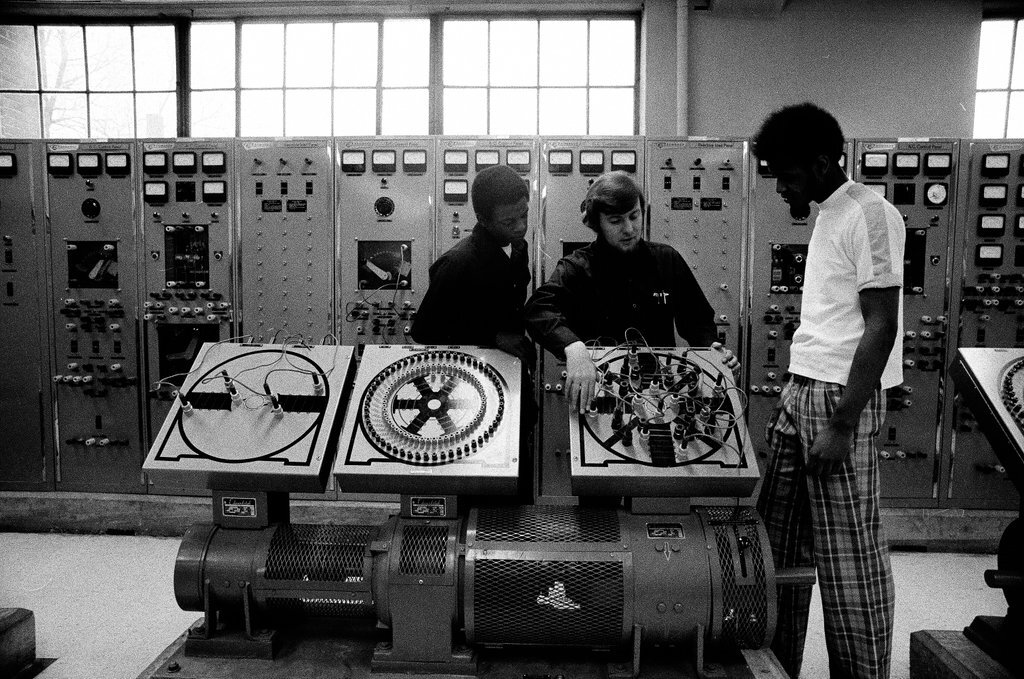 Students at work at Westinghouse Area Vocational High School - Chicago Sun-Times