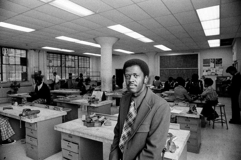 Students at work at Westinghouse Area Vocational High School - Chicago Sun-Times