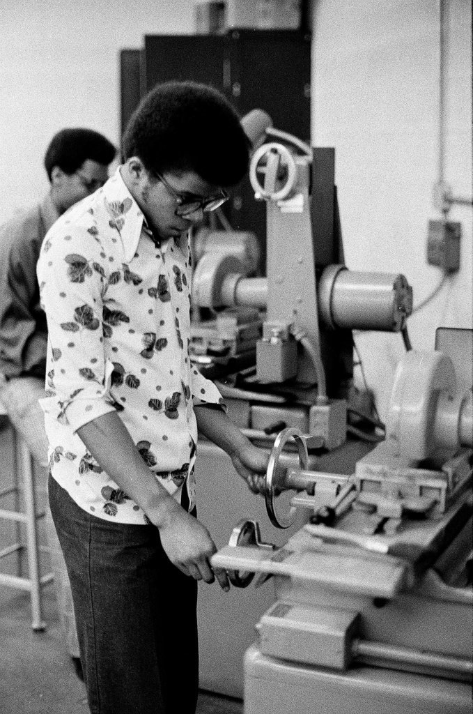 Students at work at Westinghouse Area Vocational High School - Chicago Sun-Times