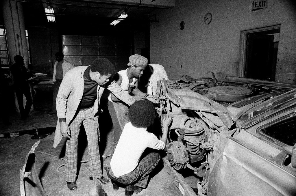 Students at work at Westinghouse Area Vocational High School - Chicago Sun-Times