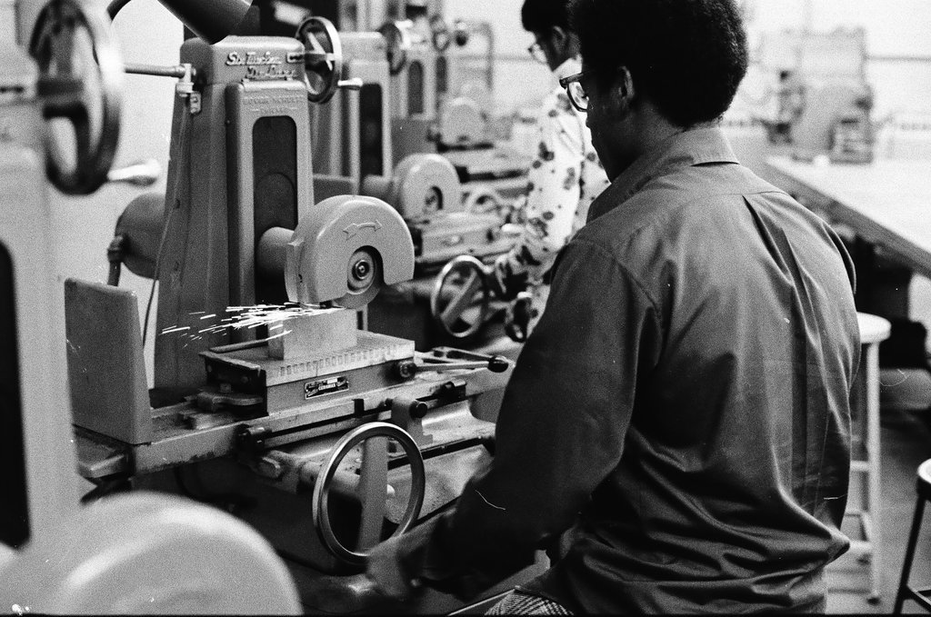 Students at work at Westinghouse Area Vocational High School - Chicago Sun-Times