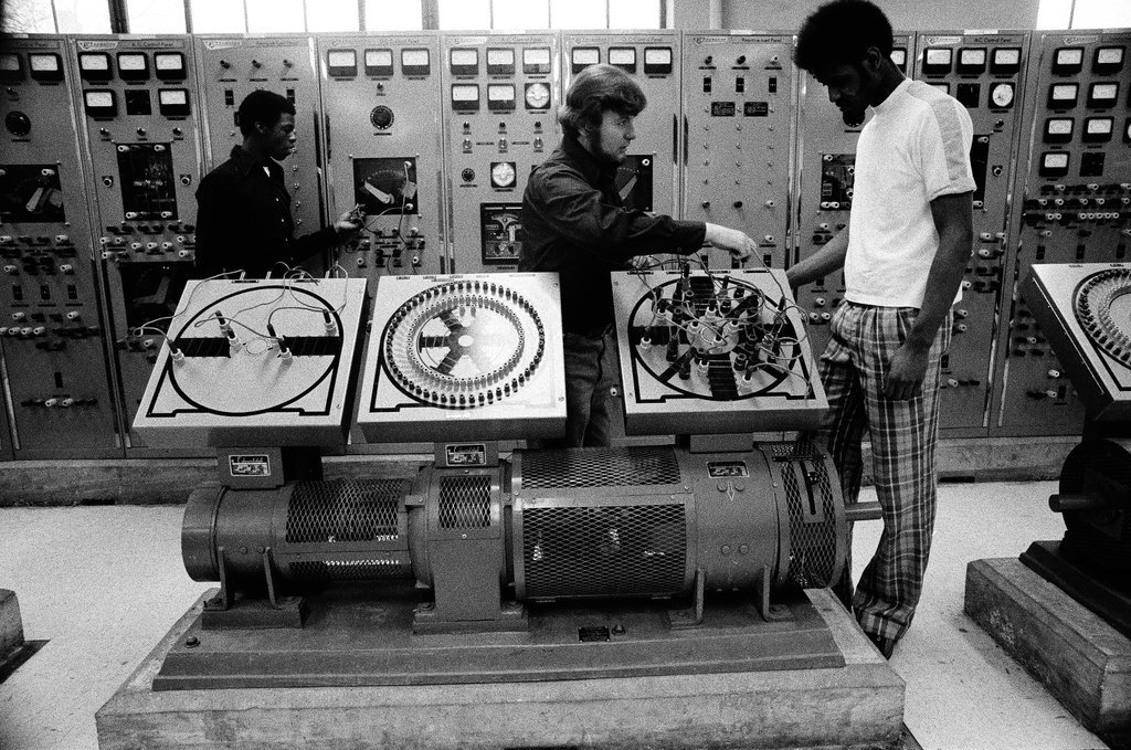 Students at work at Westinghouse Area Vocational High School - Chicago Sun-Times