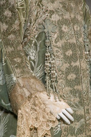 Bertha Palmer's evening coat (detail view of sleeve) - House of Worth (Firm)