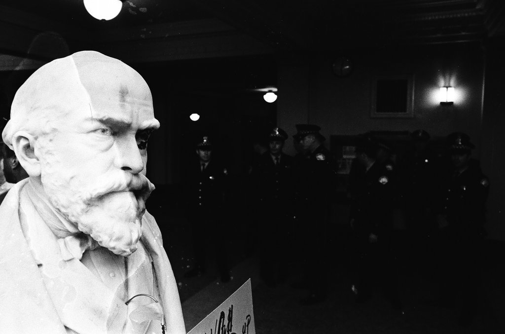 Student demonstration at Harrison Technical High School - Chicago Sun-Times