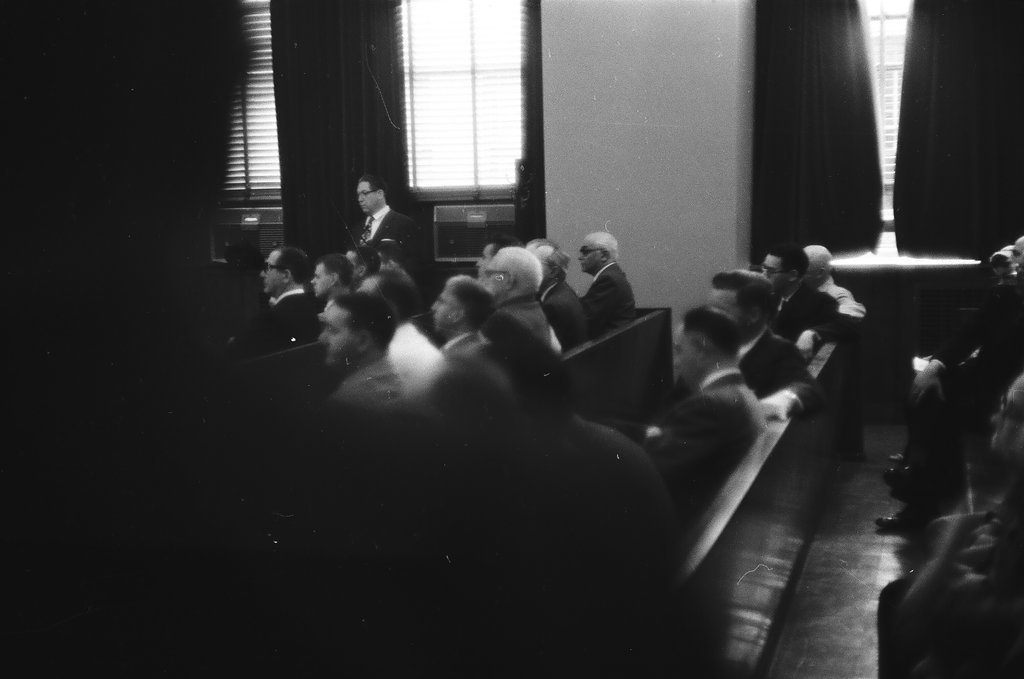 People sitting in a courtroom - Charles Gekler for Chicago Sun-Times