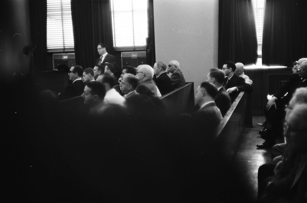 People sitting in a courtroom - Charles Gekler for Chicago Sun-Times