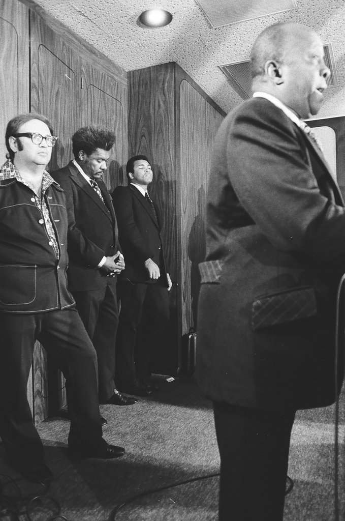 Muhammad Ali speaking about Wepner fight at press conference - Randy B. Leffingwell for Chicago Sun-Times