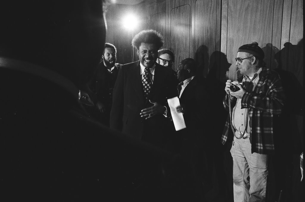 Muhammad Ali speaking about Wepner fight at press conference - Randy B. Leffingwell for Chicago Sun-Times