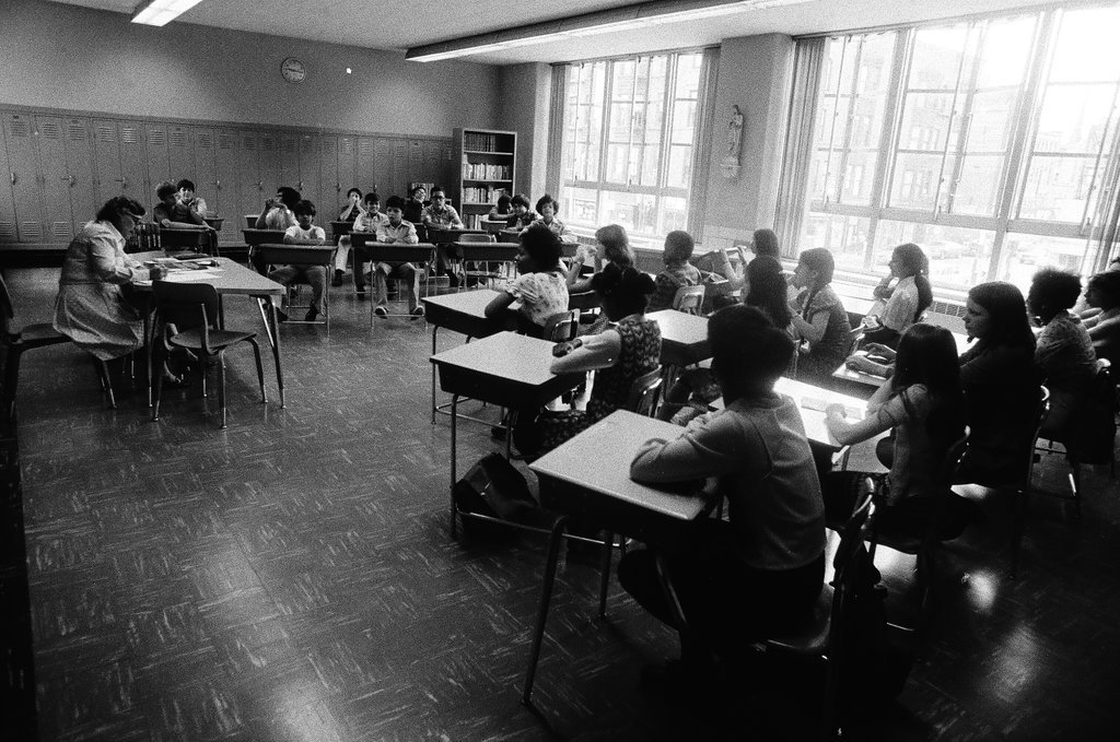 Children on the first day of school at Holy School - Chicago Sun-Times