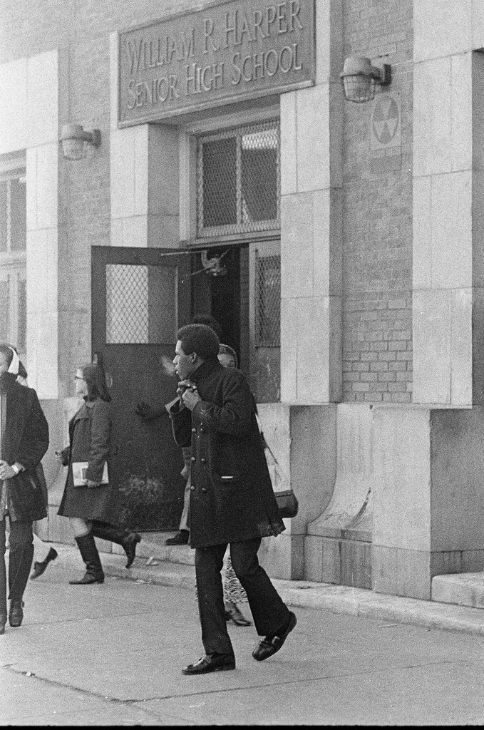 Student walkout at Harper High School - Chicago Sun-Times