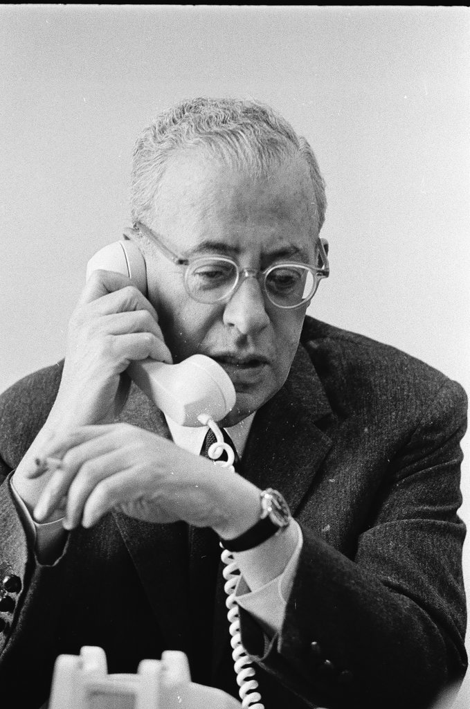 Saul D. Alinsky on the phone - Chicago Sun-Times