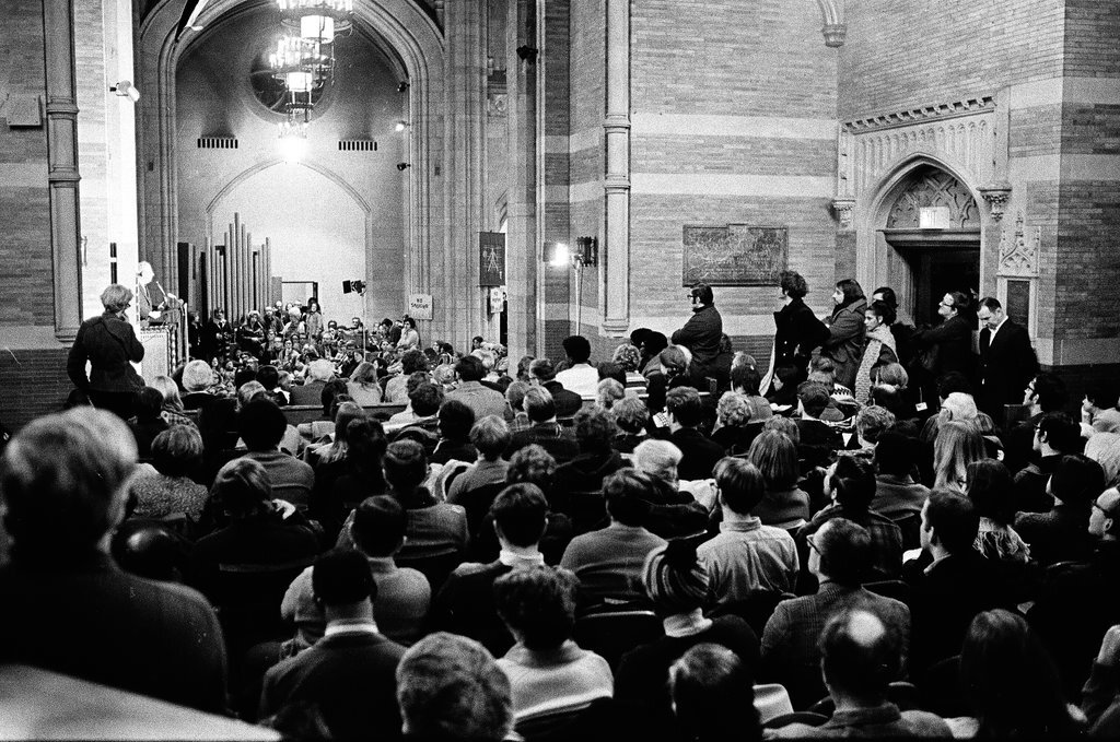 Saul D. Alinsky giving a speech - Larry Nocerino for Chicago Sun-Times