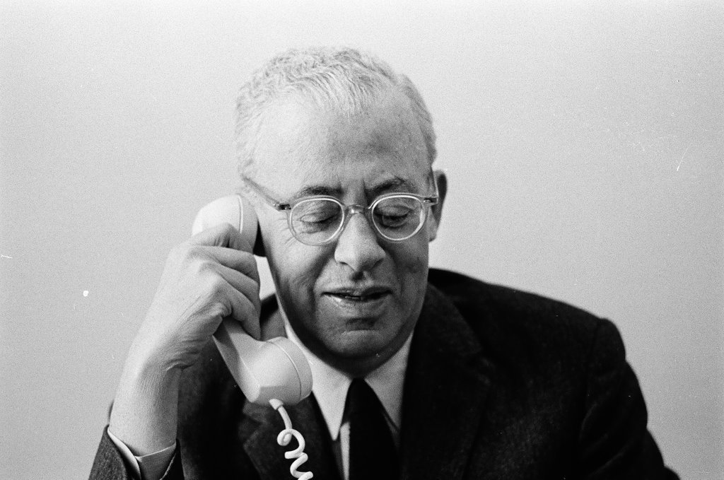 Saul D. Alinsky on the phone - Chicago Sun-Times