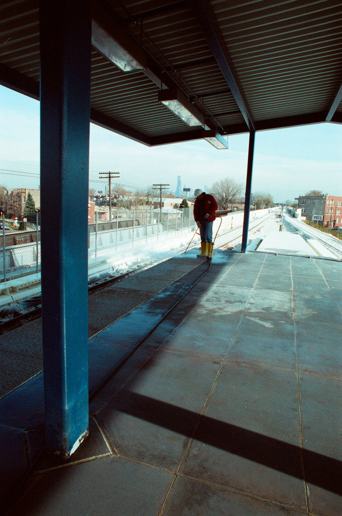 Construction of elevated train tracks to Midway Airport - Chicago Sun-Times