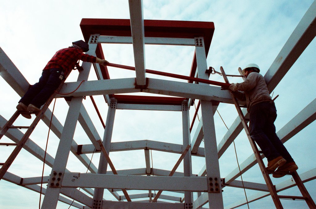 Construction of elevated train tracks to Midway Airport - Chicago Sun-Times