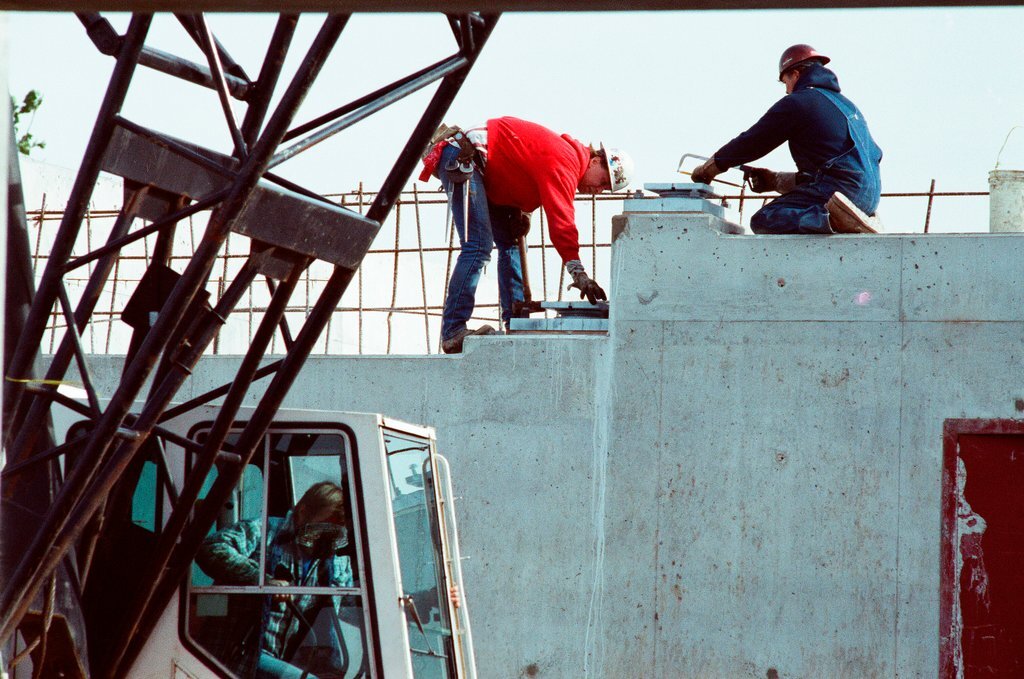 Construction of elevated train tracks to Midway Airport - Chicago Sun-Times