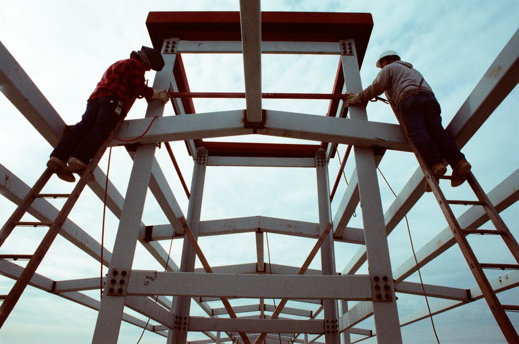 Construction of elevated train tracks to Midway Airport - Chicago Sun-Times