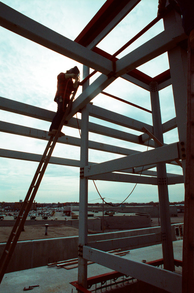 Construction of elevated train tracks to Midway Airport - Chicago Sun-Times