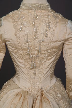 Wedding dress (detail view of back) - E. E. Holland