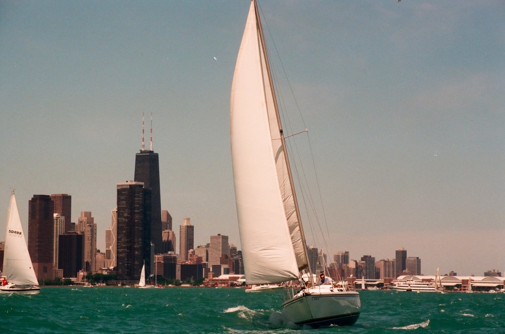 Sailboats beginning the Mackinac Island race - Chicago Sun-Times